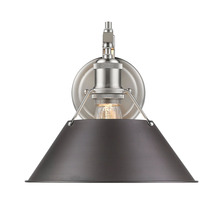  3306-1W PW-RBZ - Orwell PW 1 Light Wall Sconce in Pewter with Rubbed Bronze shade